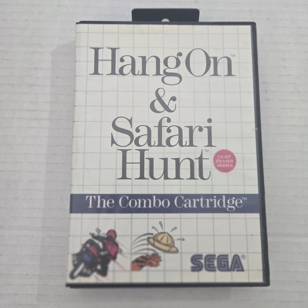 Hang On Safari Hunt Sega Master System 1986 CIB Complete In Box With Manual Game